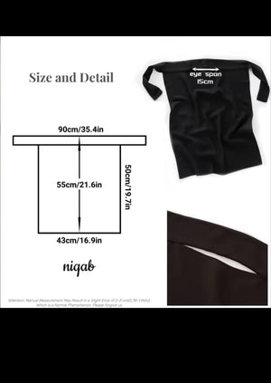 Arabic Tie Niqab 3 layer