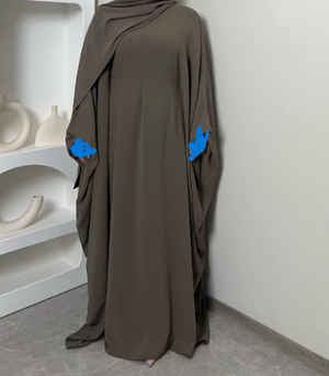 Butterfly Abaya Hijab 2 Pieces Set