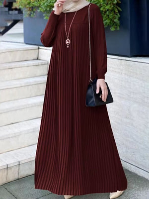 Simple Solid Color Long sleeve Abaya