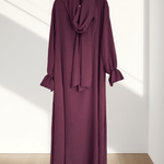 Conjoined Long Scarf Sleeve Flower Abaya
