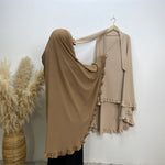 Ruffle Hijab Long