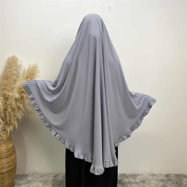 Ruffle Hijab Long