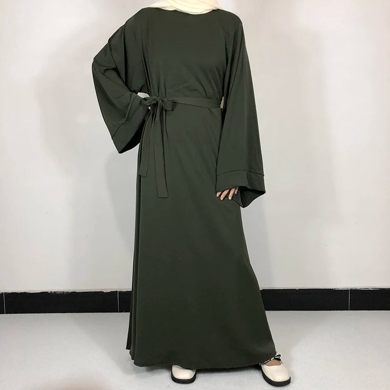 Plain Nida Abaya With Free Belt High Quality