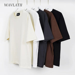 Oversized drop shoulder plain tshirt