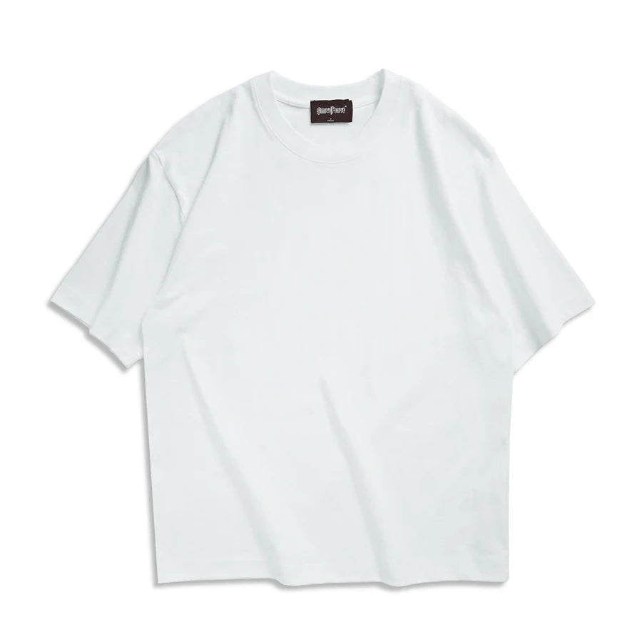 Oversized drop shoulder plain tshirt