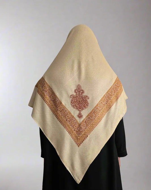 Kashmiri shimagh beige